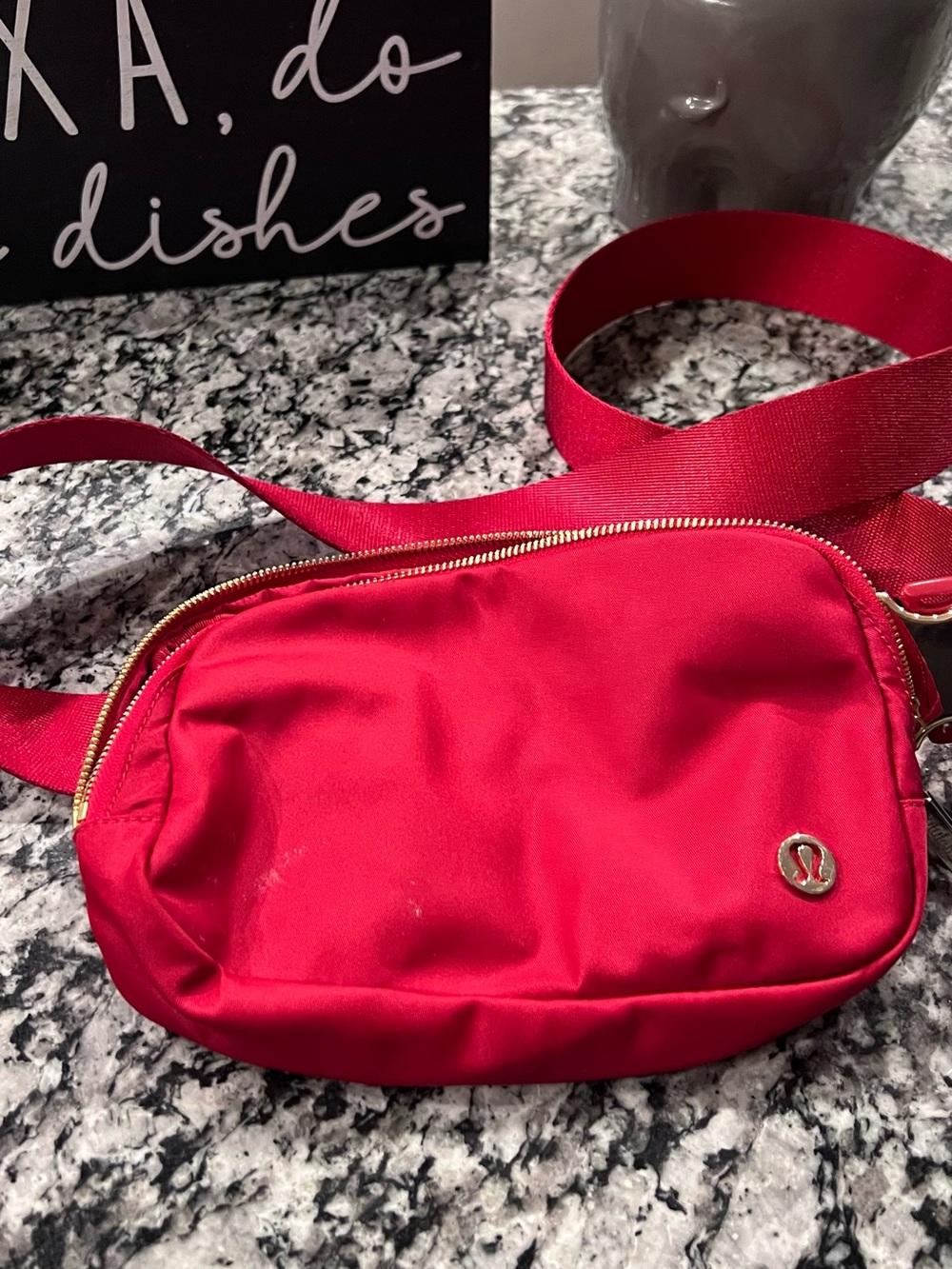 lululemon athletica Red Nylon Crossbody Belt Bag